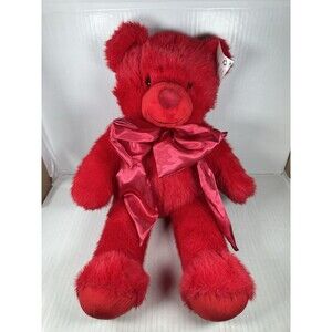 Holiday Time LG Red Teddy Plush Animal Bear Toy Christmas Size 12x10x15 NEW
